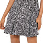 Vestido feminino Michael Kors com estampa de pétalas, preto, tamanho pequeno grande
