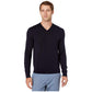 Suéter masculino Calvin Klein Merino com decote em V, preto, tamanho médio
