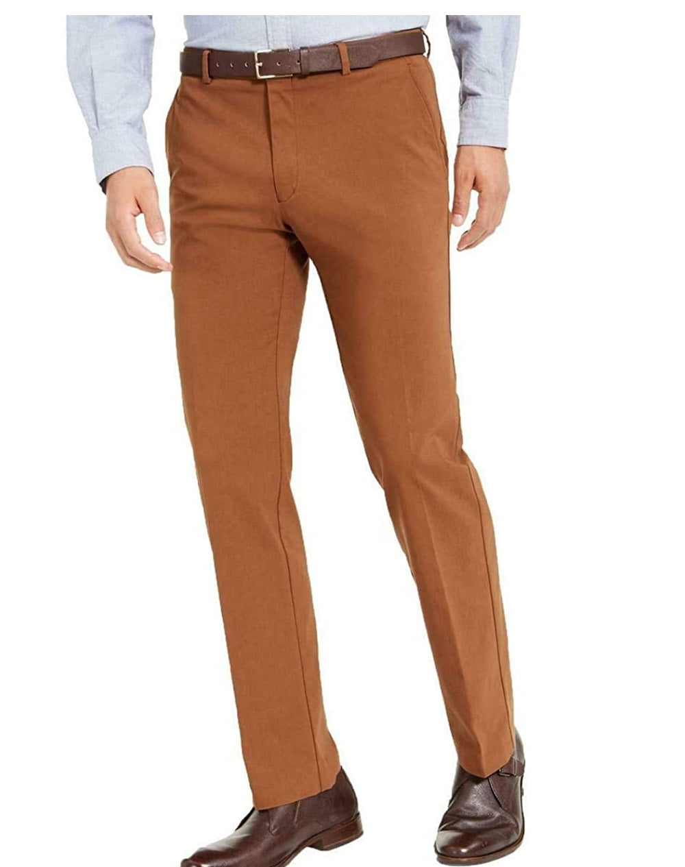 Calça social masculina Tommy Hilfiger Modern-Fit THFlex Stretch Comfort, marrom, tamanho 38x30