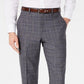 Calça masculina Michael Kors Windowpane Plaid Classic Fit cinza tamanho 36x34