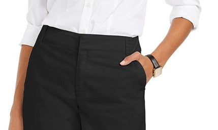 Shorts casuais femininos Charter Club Twill, pretos, tamanho 14