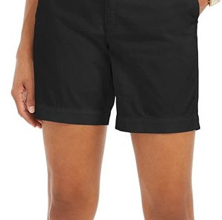 Shorts casuais femininos Charter Club Twill, pretos, tamanho 14