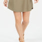 Vestido curto de algodão feminino Karen Scott, verde, tamanho pequeno
