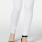 Legging feminina com tachas JM Collection, branca, tamanho X-G