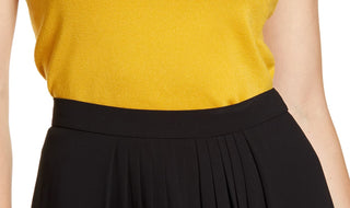 Anne Klein Top Feminino Regata Gola V Dupla Mangas Amarelo Tamanho Médio