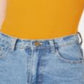 Body feminino Bar III com decote quadrado, amarelo, tamanho extragrande