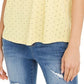 Blusa feminina estampada com ombros descobertos da INC International Concepts, amarela, tamanho M