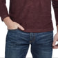 Suéter masculino vintage à prova de intempéries com decote em V e toque suave, vermelho, tamanho grande