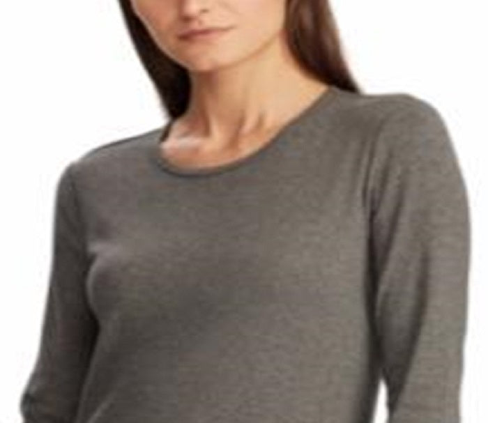 Camiseta Ralph Lauren Feminina Manga Longa Stretch Cinza Tamanho XXG