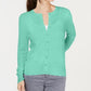 Cardigan texturizado pequeno feminino Charter Club, verde pequeno XS