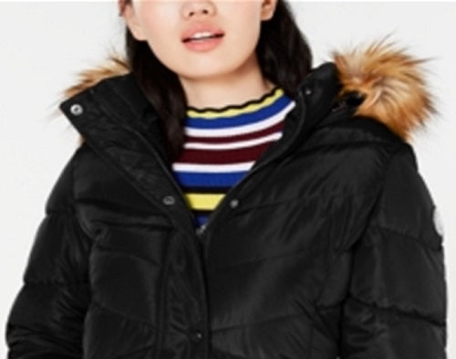 Madden Girl Jaqueta Puffer Feminina Infantil de Inverno, Preta, Tamanho 2XL