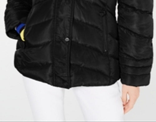 Madden Girl Jaqueta Puffer Feminina Infantil de Inverno, Preta, Tamanho 2XL