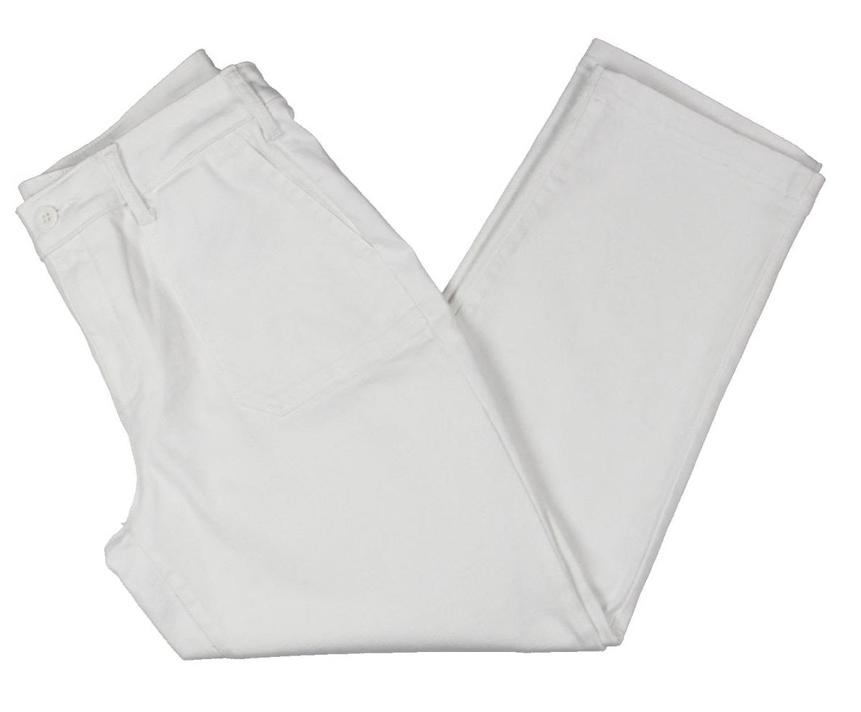 Calça jeans feminina NYDJ, cintura média, perna reta, marrom, tamanho 4