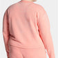Moletom Nike Plus Sportswear feminino de algodão, curto, rosa, tamanho 3X