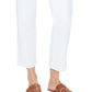 Calça chino jeans feminina NYDJ, cintura alta, reta, tornozelo, branca, tamanho 6