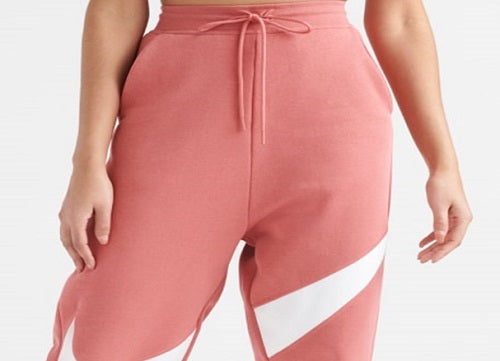 Calça de moletom Nike Swoosh Pant BB Fleece feminina rosa tamanho GG