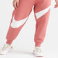 Calça de moletom Nike Swoosh Pant BB Fleece feminina rosa tamanho GG