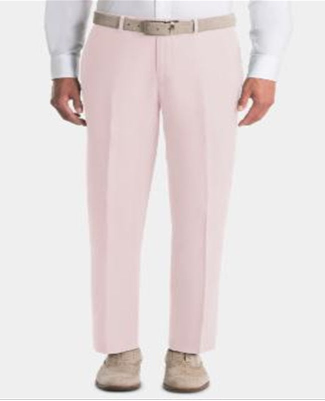 Calça de linho masculina Lauren Ralph Lauren UltraFlex Classic-Fit rosa tamanho 34x30
