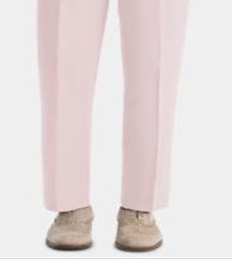 Calça de linho masculina Lauren Ralph Lauren UltraFlex Classic-Fit rosa tamanho 34x30