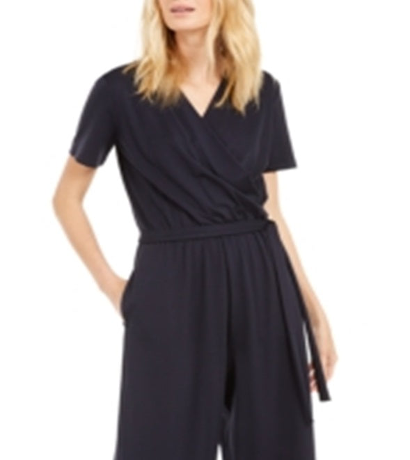 Macacão feminino Weekend Max Mara Panfilo de perna larga, azul, tamanho GG