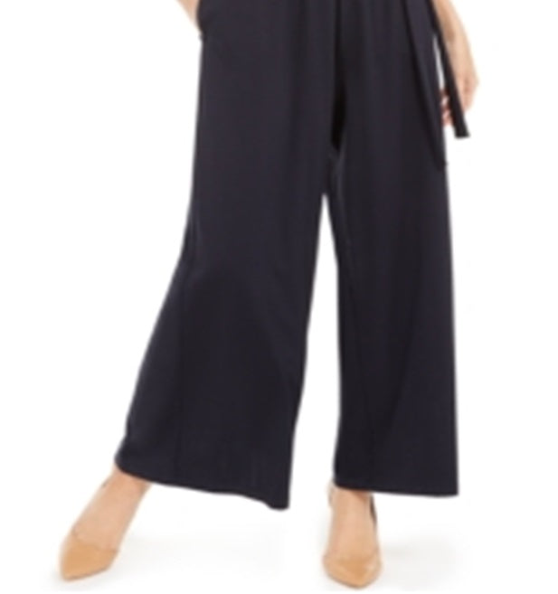 Macacão feminino Weekend Max Mara Panfilo de perna larga, azul, tamanho GG