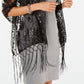INC International Concepts Feminino Floral Lantejoulas Mesh Wrap Preto Tamanho Regular