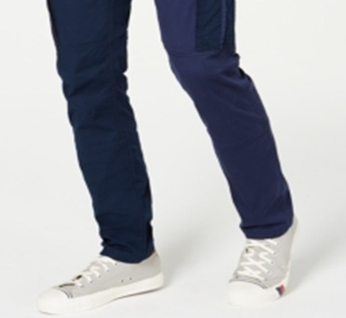 Calça cargo masculina American Rag Blocked, azul, tamanho 32x30