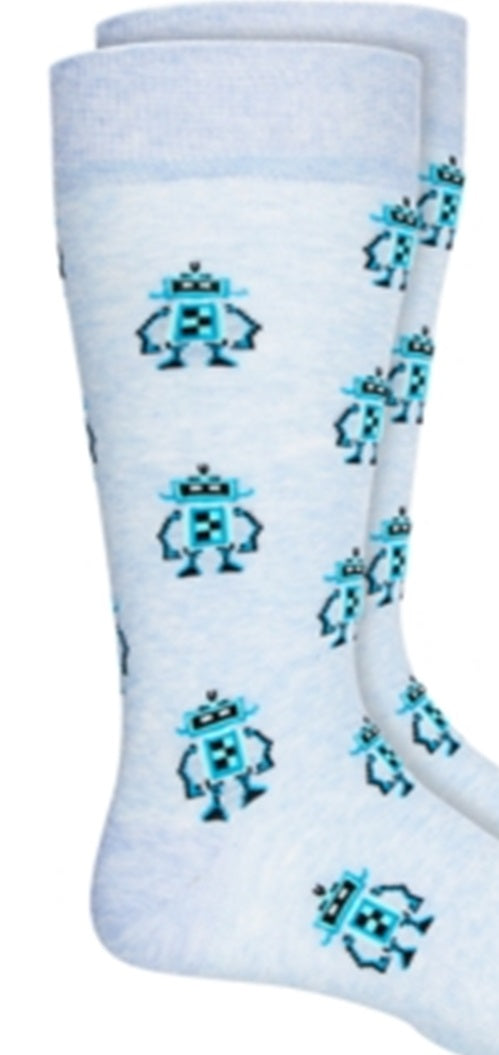 Meias masculinas Bar III Robot, tamanho azul regular