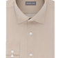 Camisa social masculina Michael Kors Regular Fit Airsoft Stretch Non Iron Performance Solid Marrom Tamanho G