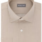Camisa social masculina Michael Kors Regular Fit Airsoft Stretch Non Iron Performance Solid Marrom Tamanho G
