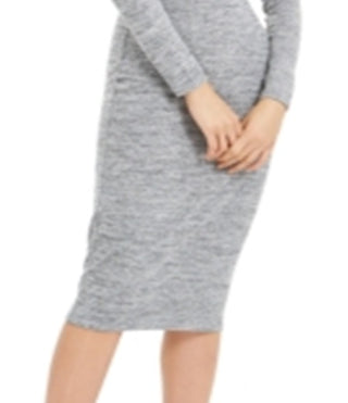 Vestido masculino Bar III manga comprida abaixo do joelho cinza tamanho XL