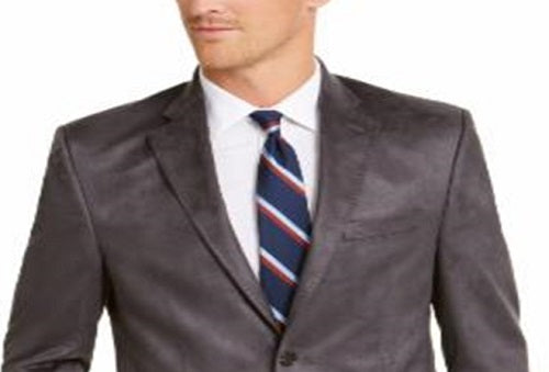 Ralph Lauren Masculino Classic Fit Camurça Sintética Casaco Esportivo Cinza Tamanho 48