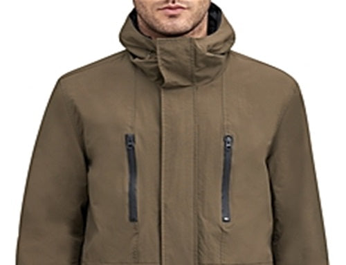 Jaqueta militar masculina Boone Anorak resistente à água, tamanho grande, verde, da Marc New York