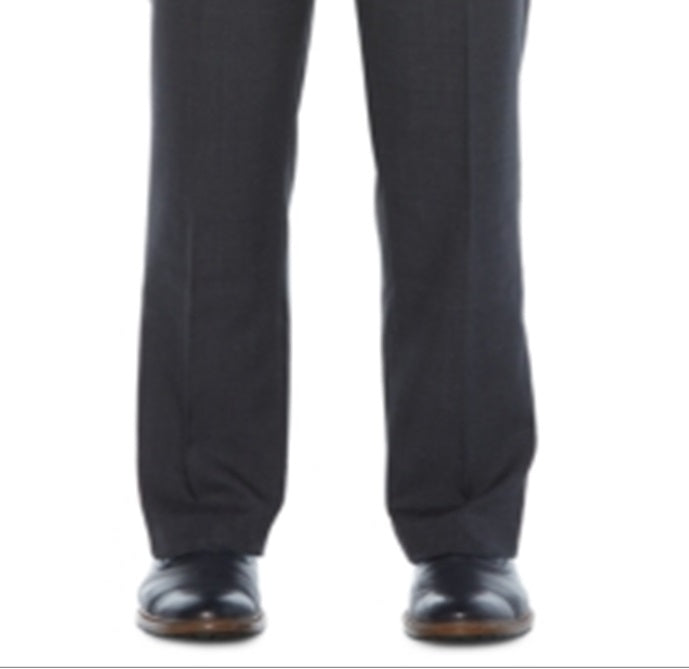 Calça social masculina Perry Ellis Modern Fit, sem passar roupa, elástica, xadrez, azul, tamanho 33x29