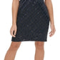 Vestido curto feminino Tommy Hilfiger com lantejoulas, azul, tamanho 12 P