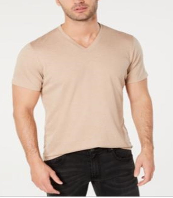 Camiseta masculina mesclada INC International Concepts marrom tamanho médio