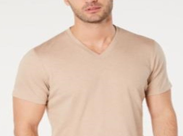 Camiseta masculina mesclada INC International Concepts marrom tamanho médio