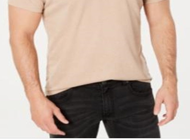 Camiseta masculina mesclada INC International Concepts marrom tamanho médio