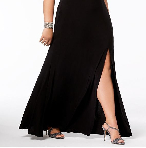 Vestido Plus Size Nightway Feminino Ombro a Ombro Preto Tamanho 16W