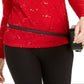 Blusa feminina Michael Kors com lantejoulas e jacquard vermelha, tamanho M