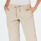 Calça Capri Feminina Calvin Klein Roll Tab Performance Marrom Tamanho P