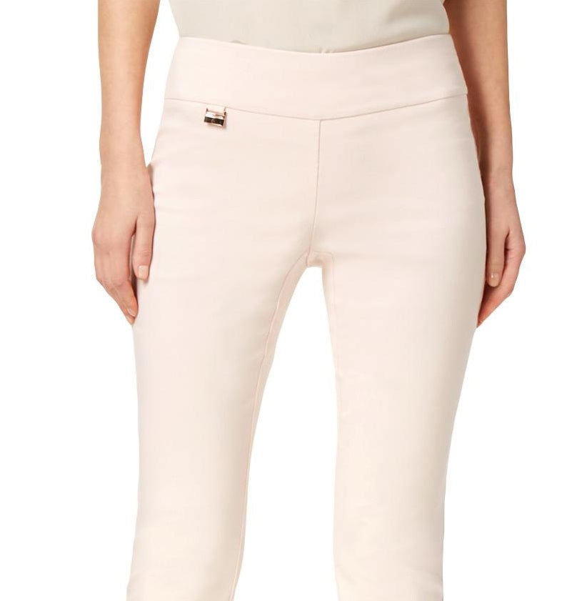 Calça skinny Alfani feminina com controle de barriga, rosa, tamanho 12