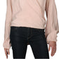 Blusa envolvente drapeada Check on It Hi-Low da Free People para mulheres, rosa, tamanho M