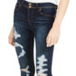 Calça jeans rasgada Curvy Indigo Rein Junior, azul, tamanho 1