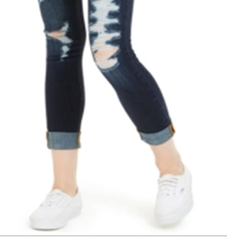 Calça jeans rasgada Curvy Indigo Rein Junior, azul, tamanho 1
