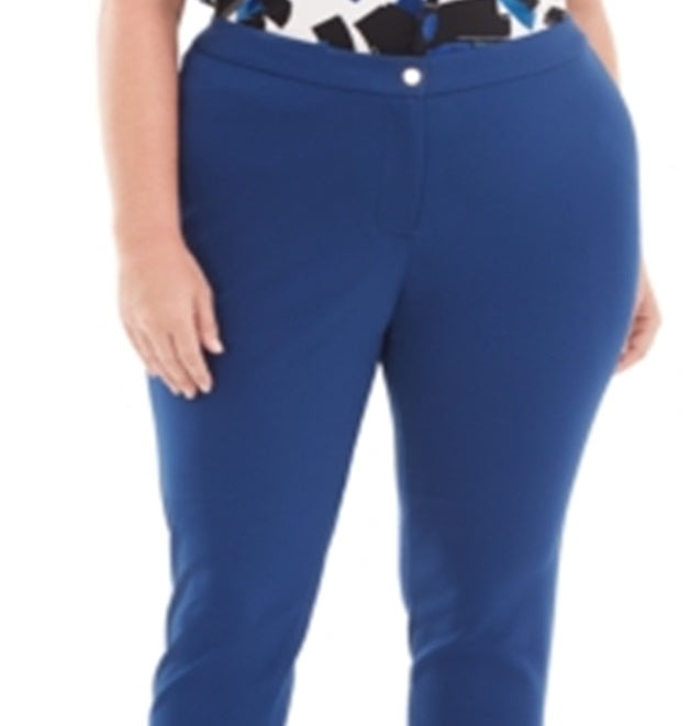 Calça skinny plus size Calvin Klein feminina, azul, tamanho 20W