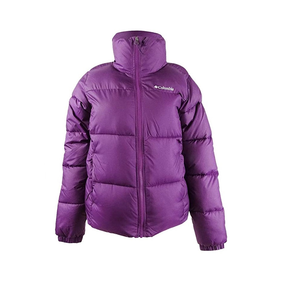 Jaqueta de inverno feminina Columbia Puffect roxa tamanho grande