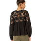 Top de renda Lina feminino Free People, preto, tamanho grande