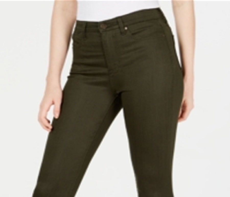 Calça jeans skinny de cintura alta e tornozelo Celebrity Pink Junior, tamanho 5, verde