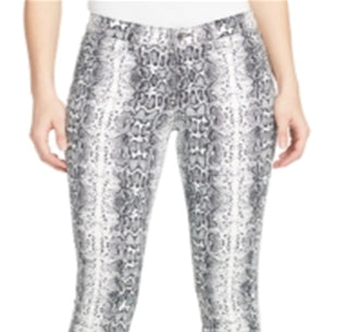 Calça jeans skinny estampada perfeita feminina William Rast, branca, tamanho 25